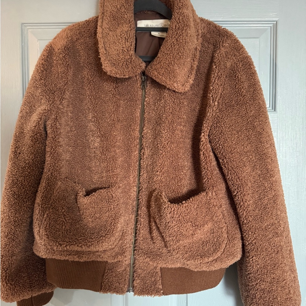 Treasure & Bond Brown Sherpa Jacket